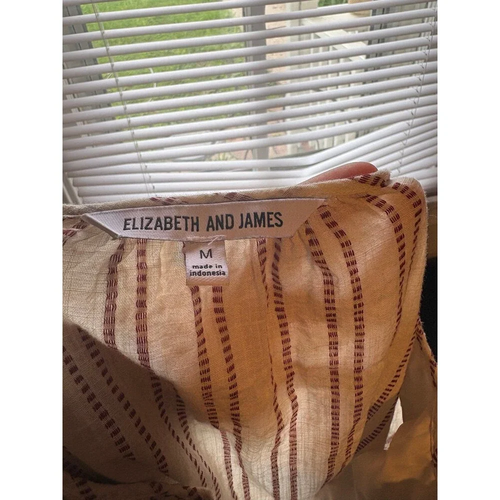 Elizabeth and James Romantic Peasent Blouse Ivory and Red Size M